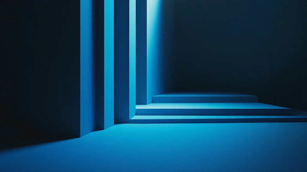 深蓝色立体场景