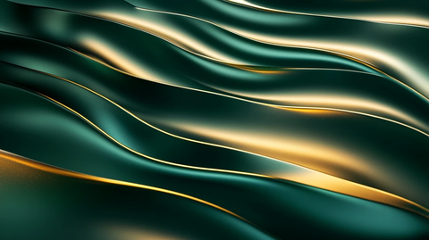 绿色色彩变幻金色波纹