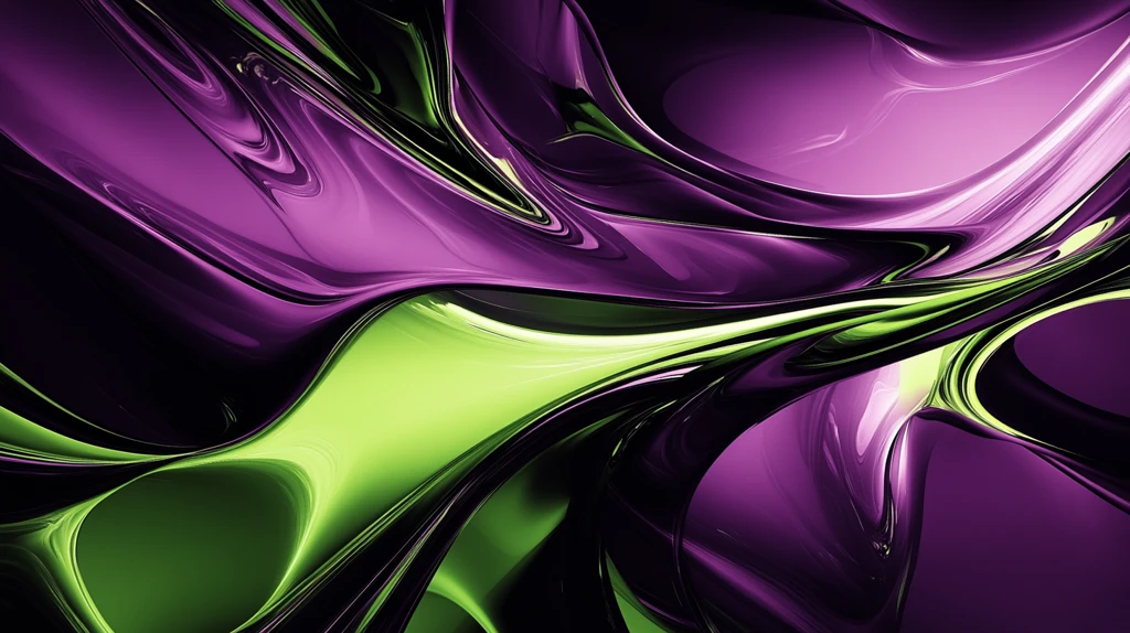 紫色绿色动感曲线