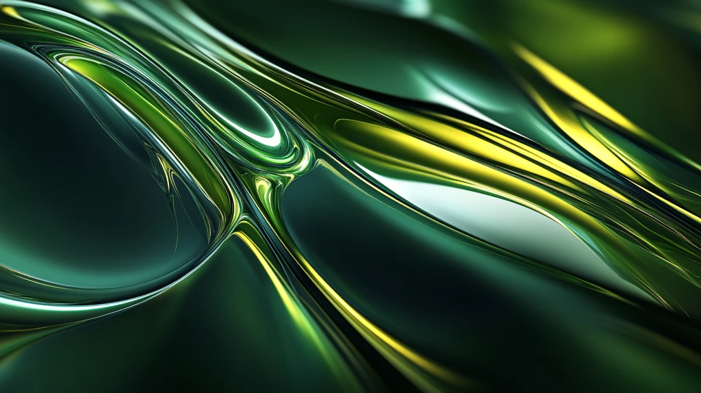 绿色色彩变幻金色波纹