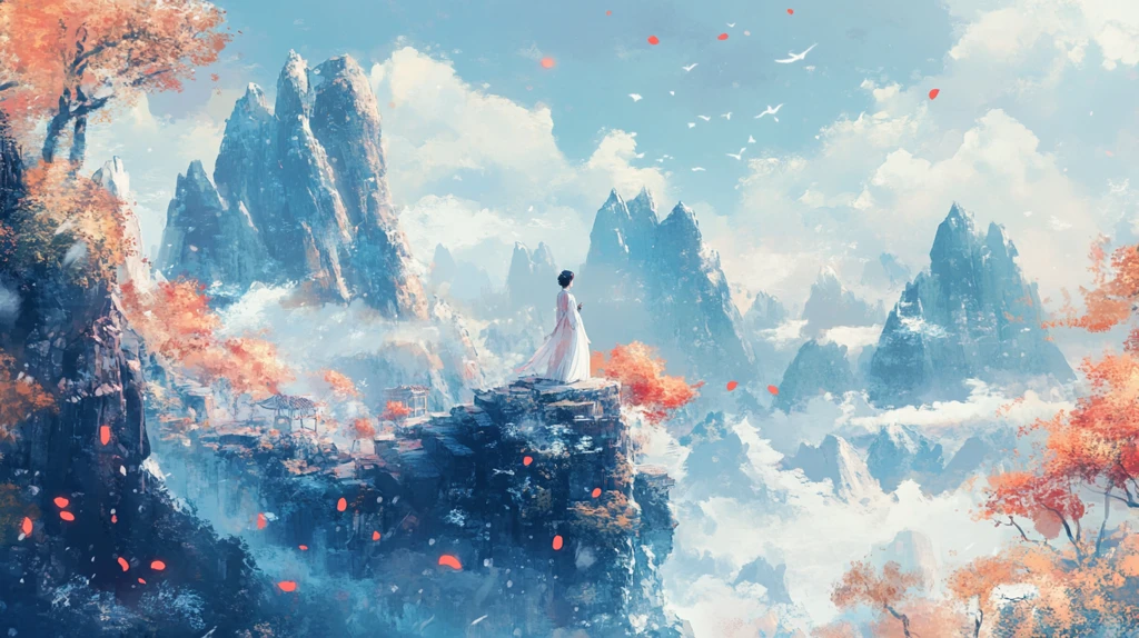 古风人像水墨山水