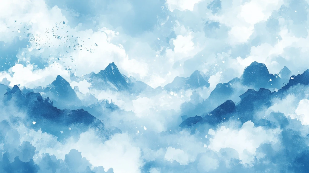 意境水墨群山晕染