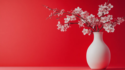 红色新中式花艺