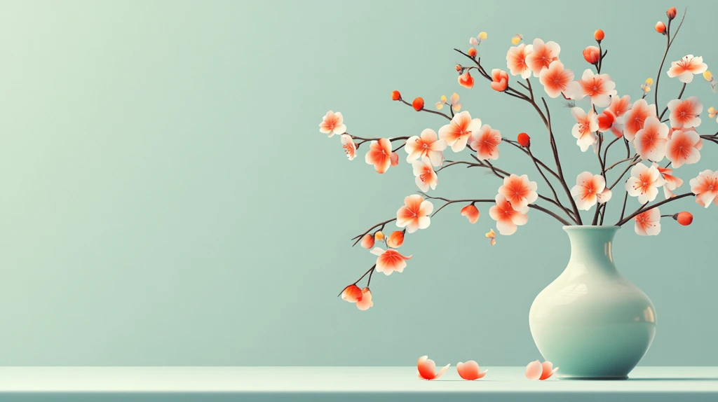 粉色新中式枝条花艺