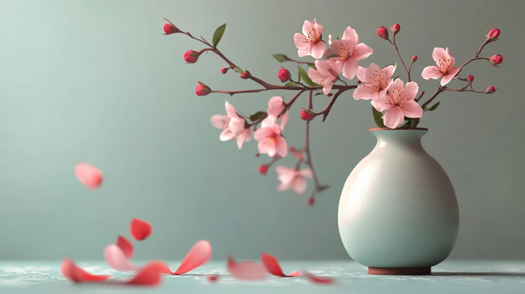 粉色新中式枝条花艺