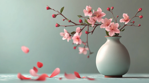 粉色新中式枝条花艺