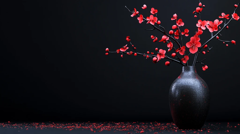 红色新中式花艺