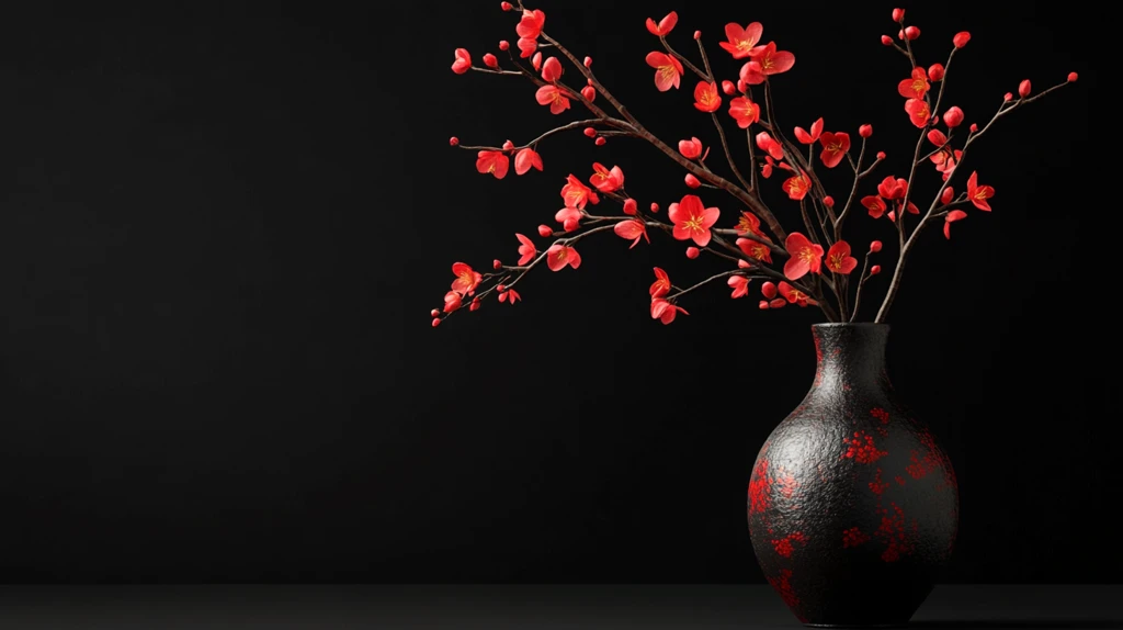 红色新中式花艺