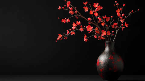 红色新中式花艺