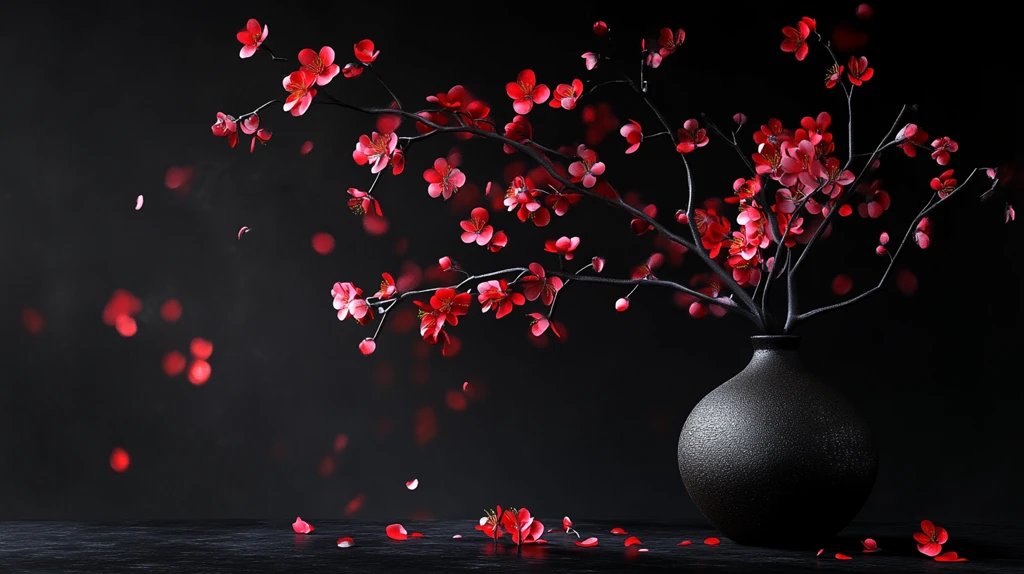 红色新中式花艺