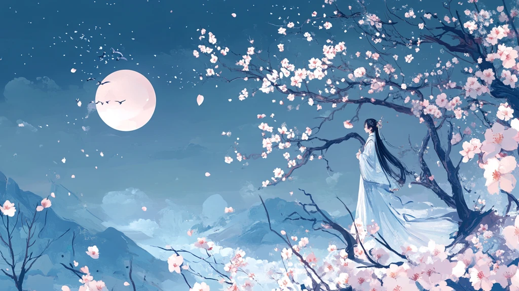 花好月圆古风插画