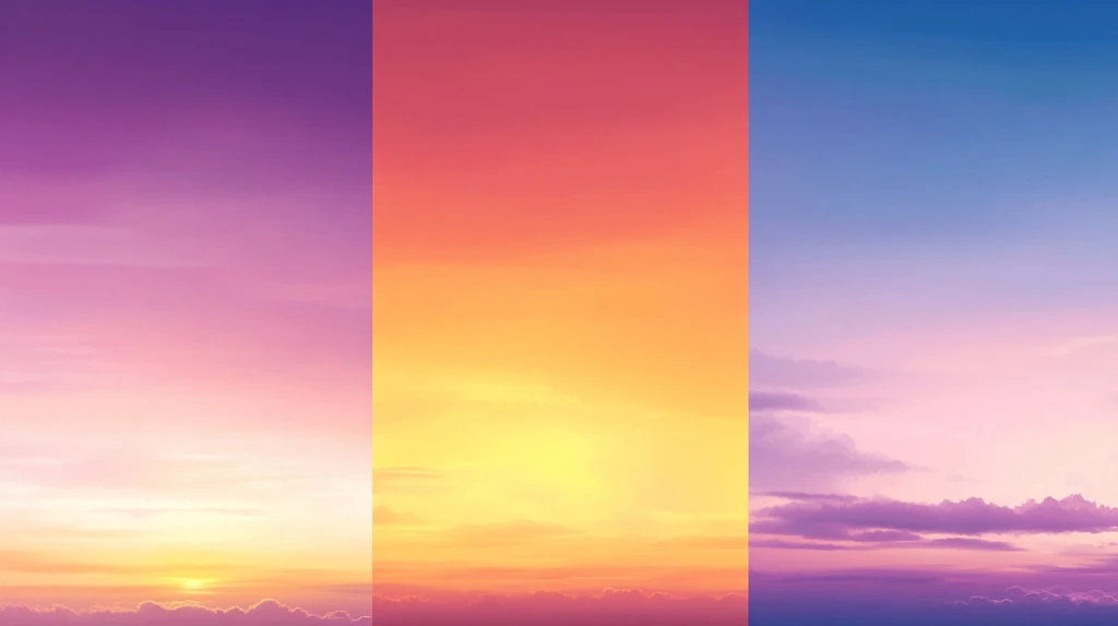 蓝棕紫黄红色渐变