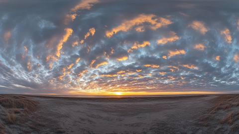 达则措晚霞全景图