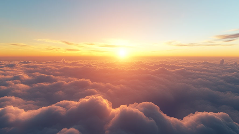 云海落日背景