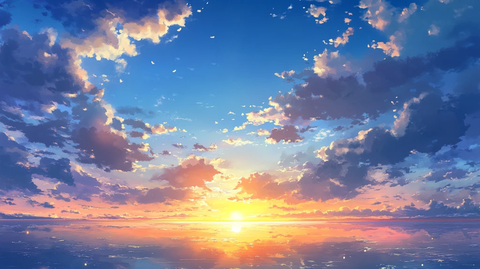 日本动漫风格晚霞