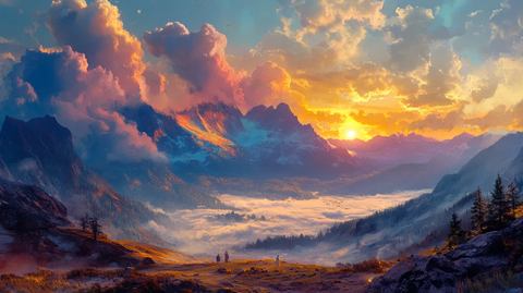 唯美云山风景画