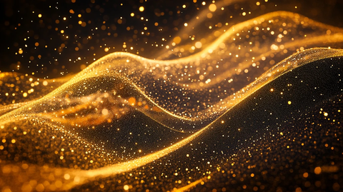 金色轻纱动感线条