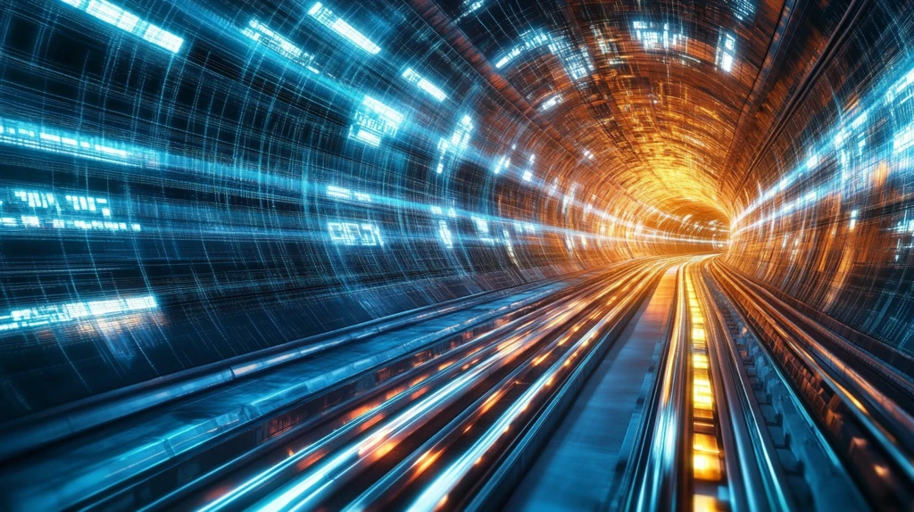 动感的地铁隧道