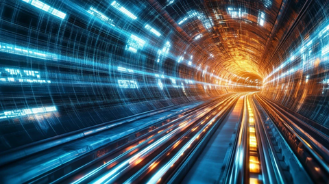 动感的地铁隧道