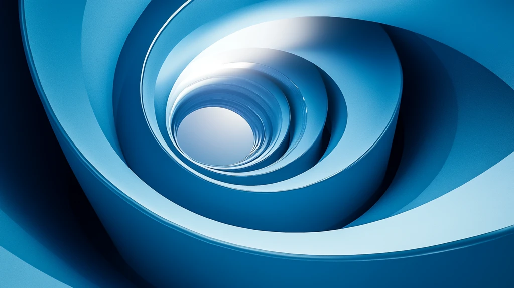 蓝色螺旋线条