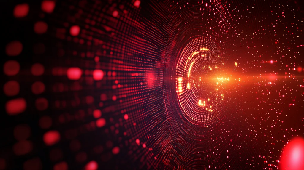 红色科技感光晕背景