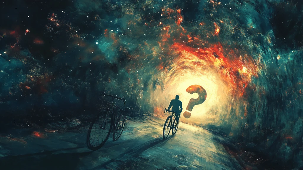 光影隧道骑摩托的女孩