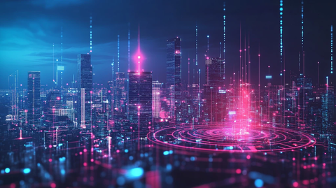 现代科技城市缤纷炫彩