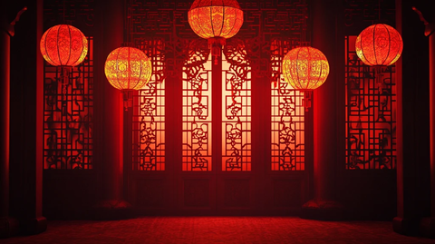 红灯笼背景墙