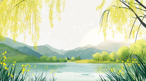 春柳背景图