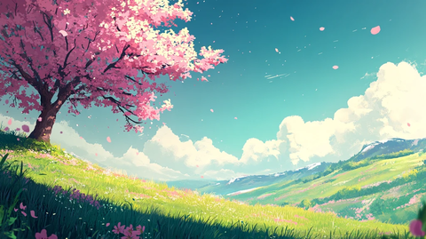 古风场景春暖花开