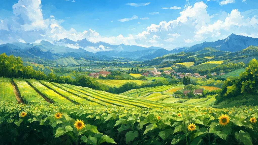 高清宽幅田园山水