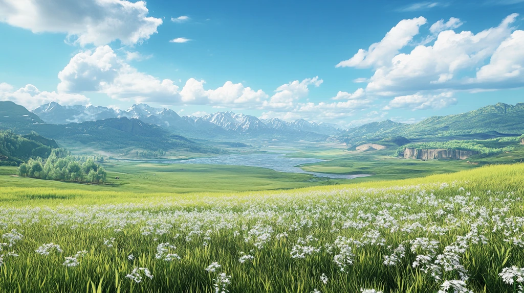 高清宽幅田园山水