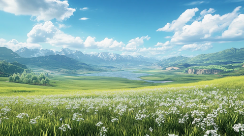 高清宽幅田园山水