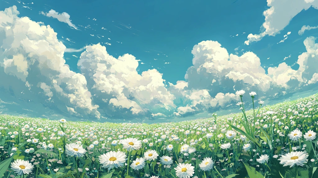 动漫中童话中的白云