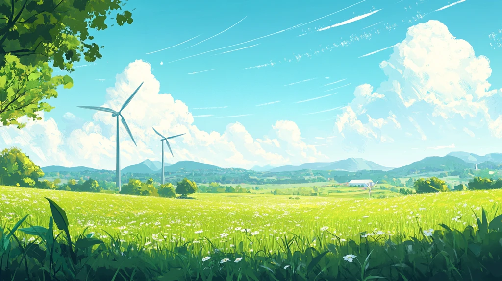 郊外的美景凉爽的风