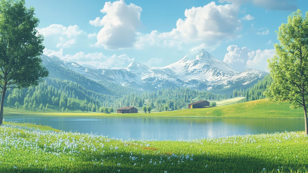 高清宽幅田园山水