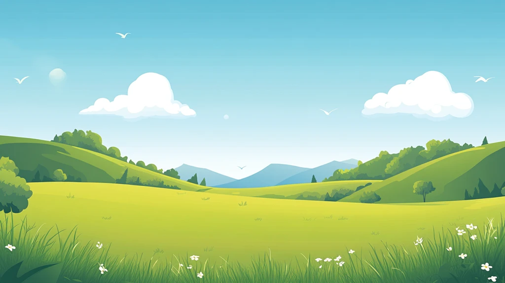 扁平风自然风景