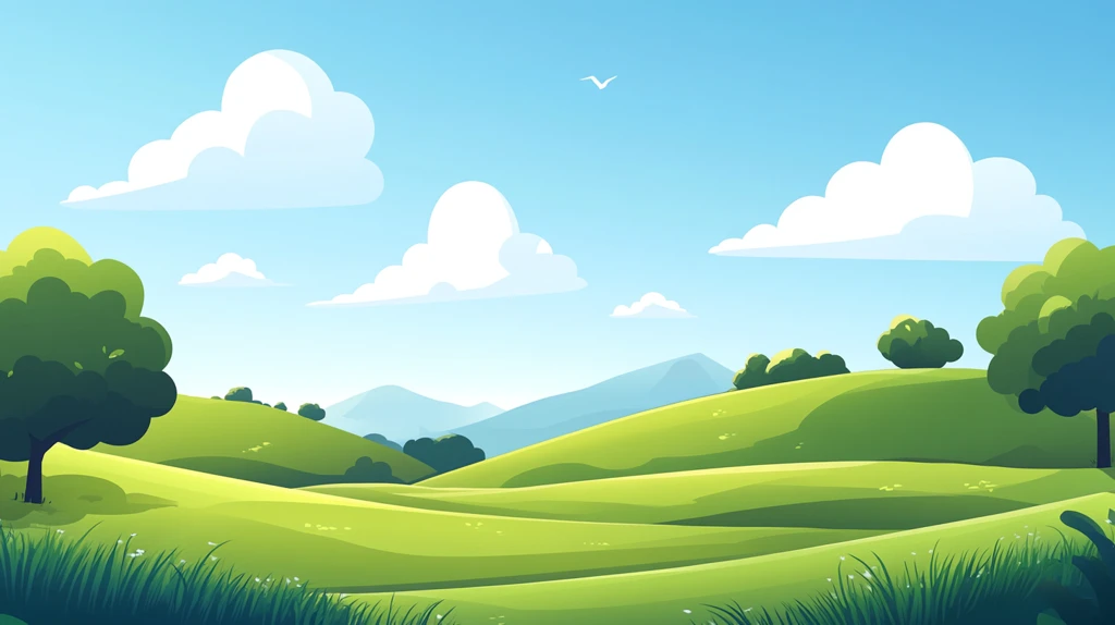 扁平风自然风景