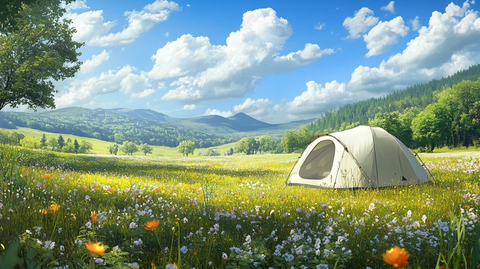 风景区旅游踏青露营