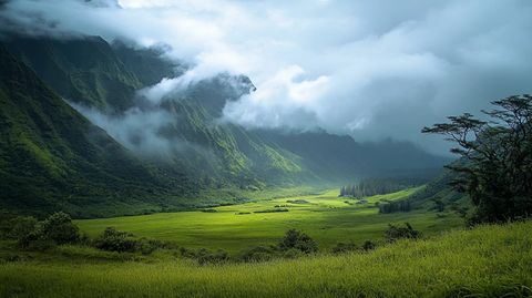 绿意盎然大自然风光