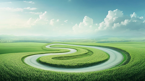 弯曲草原路