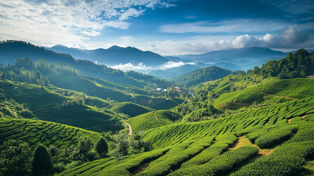超广角茶田图
