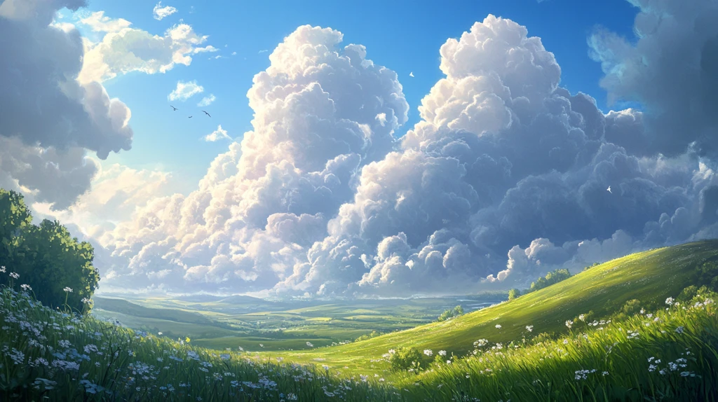 动漫中童话中的白云