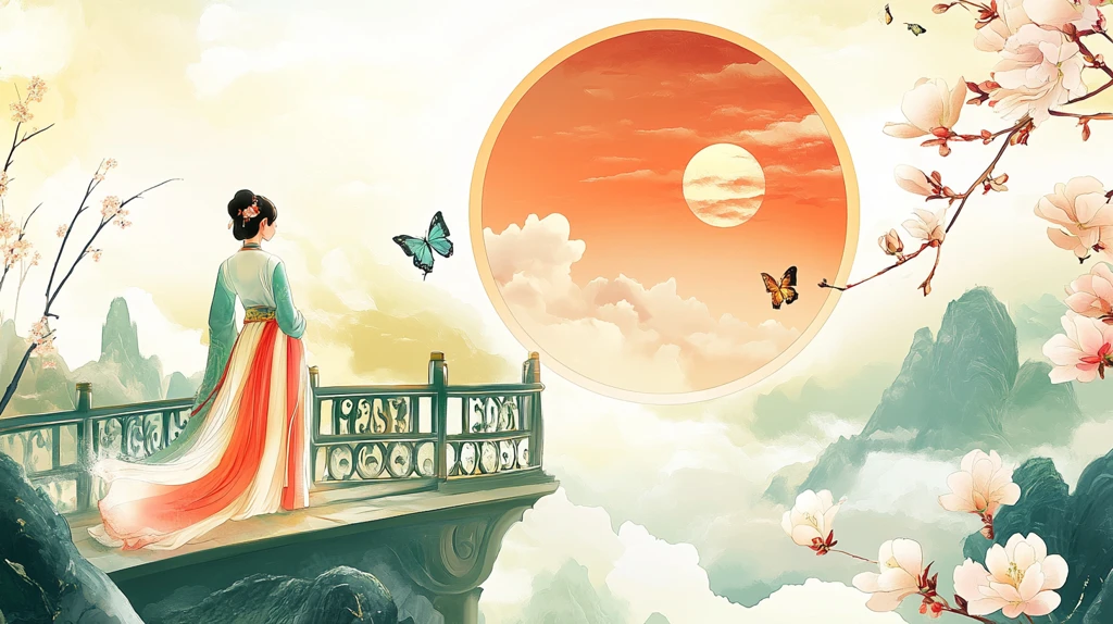 古风人像水墨山水