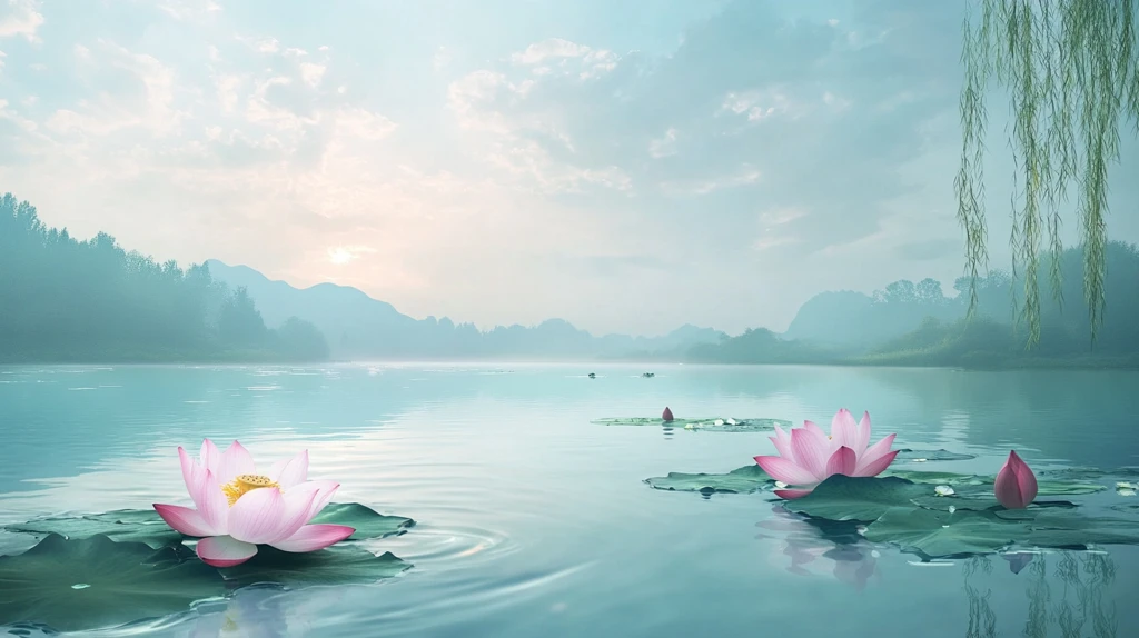 荷花湖畔粤剧背景