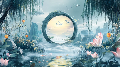 梦幻中秋节场景