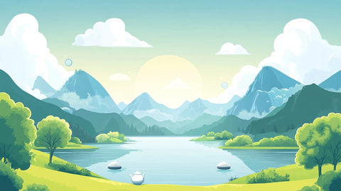 扁平风自然风景