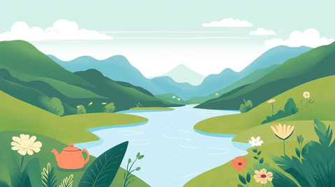 扁平风自然风景