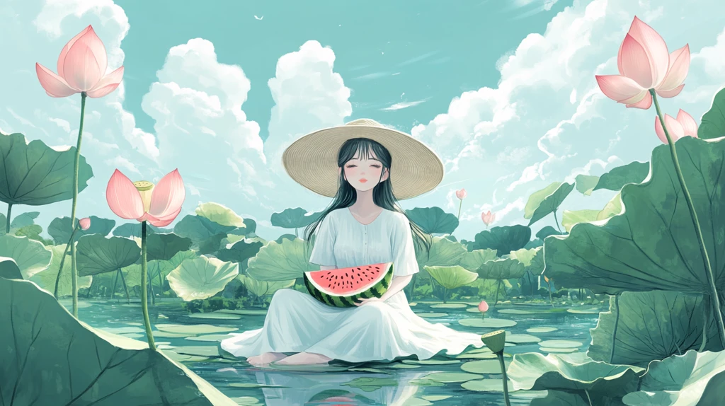 立夏节气美女假期旅游