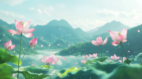 唯美荷花梦幻荷花